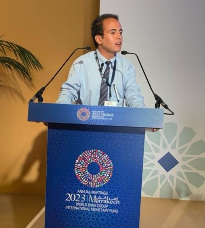 Salah Eddine Dakkali participe aux travaux du sommet du Fonds monétaire international2023 Marrakech